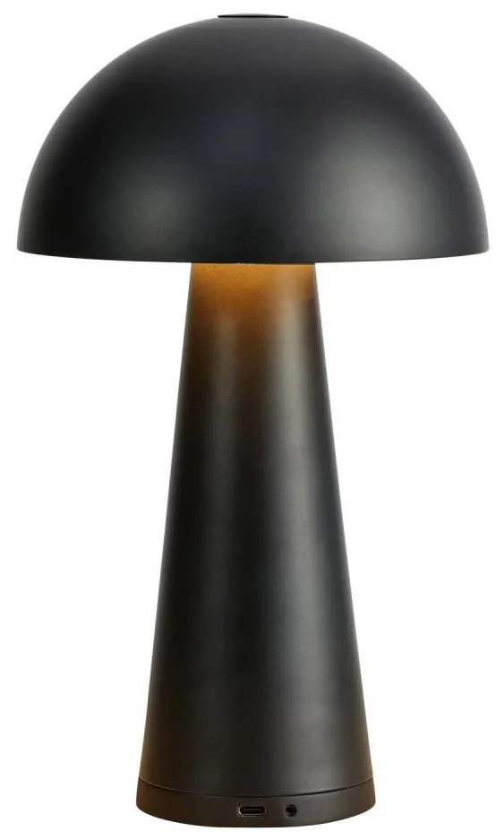 Markslöjd 108655 - Lampada LED dimmerabile ricaricabile FUNGI LED/1,5W/5V IP44 nero