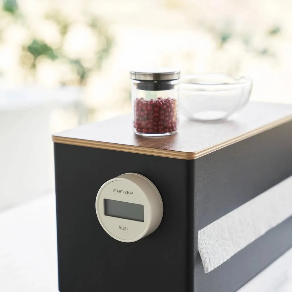 Portarotolo da cucina verticale nero in metallo Rin – YAMAZAKI