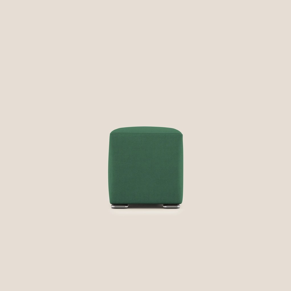 Cube pouf in tessuto morbido impermeabile T02 verde