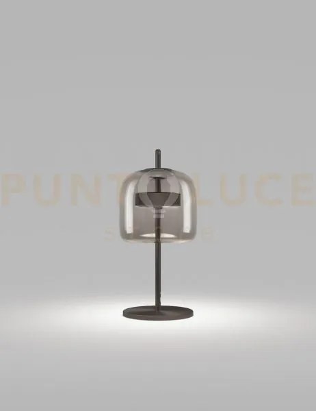 Jube lampada da tavolo s fume' trasparente nero opaco 2 l3416  1 le...