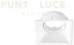 Punk faretto da incasso bianco ip20 9x9cm orientabile attacco gu10