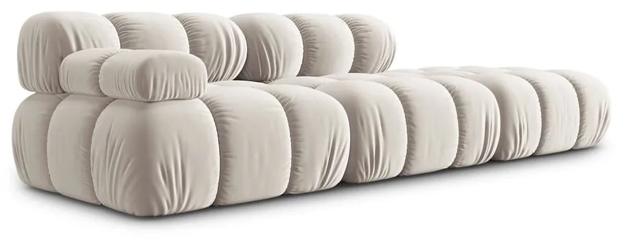 Divano in velluto beige 282 cm Bellis - Micadoni Home