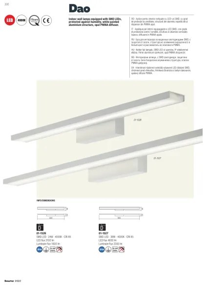 Redo 01-1527 - Illuminazione LED per specchi da bagno DAO 1xLED/36W/230V IP44