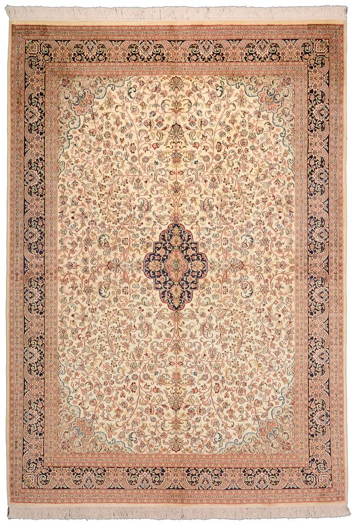 Cashmere Silk Tappeto orientale 160 x 220 Beige (Indian) Annodato A Mano