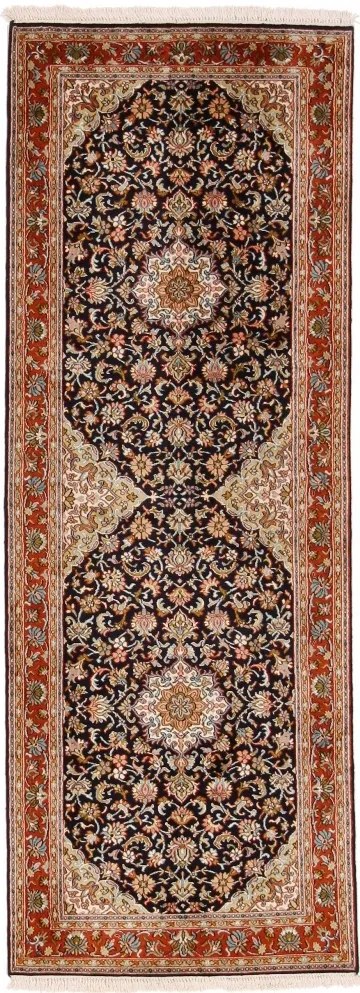 Cashmere Silk Tappeto orientale 210x80 Rosa (Indian) Annodato A Mano