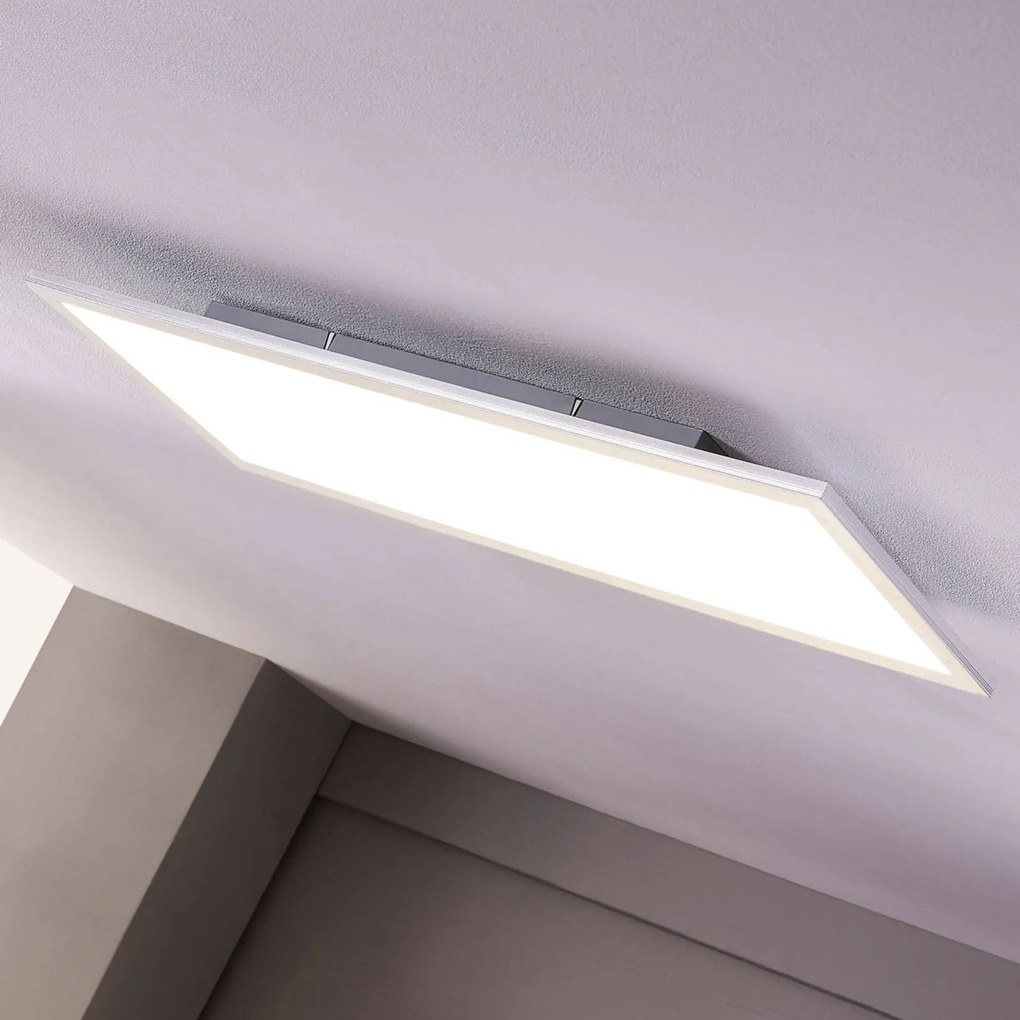 Pannello LED Lindby Livel, 4.000 K, 120 cm x 30 cm, argento, alluminio