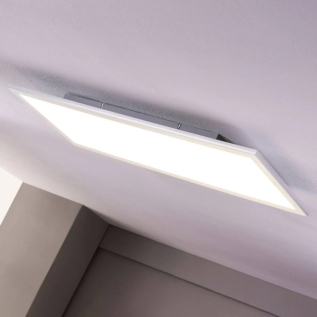 Pannello LED Livel Lindby, Alluminio / Grigio / Zincato, Cucina, Plastica, Moderno, Plafoniera LED