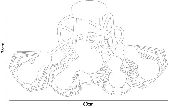 Lampadario a plafone CEED 5xE27/60W/230V