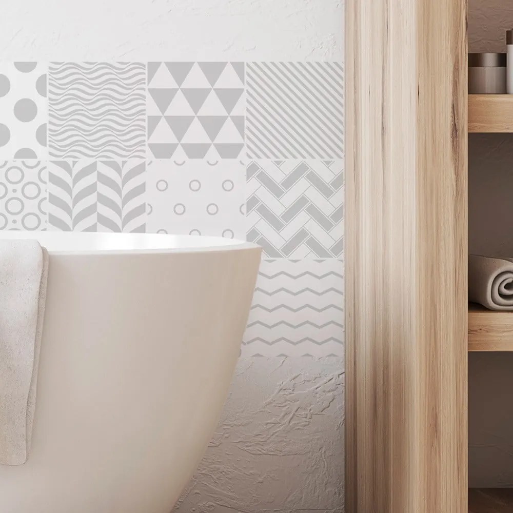 Set di 9 adesivi murali decorativi, 15 x 15 cm Finnish - Ambiance