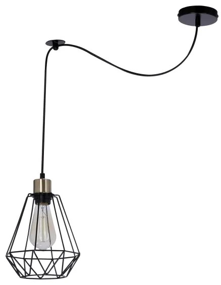 Lampadario a sospensione con filo PRIMO 1xE27/60W/230V ragno