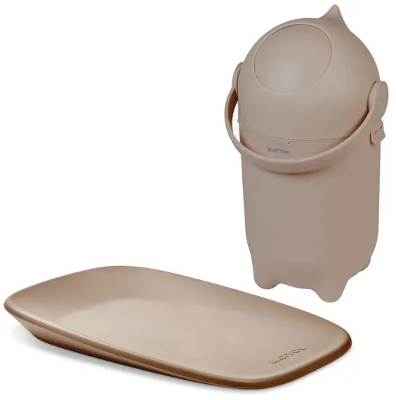 Nattou - Cestino per pannolini e fasciatoio SOFTY 50x70 cm marrone