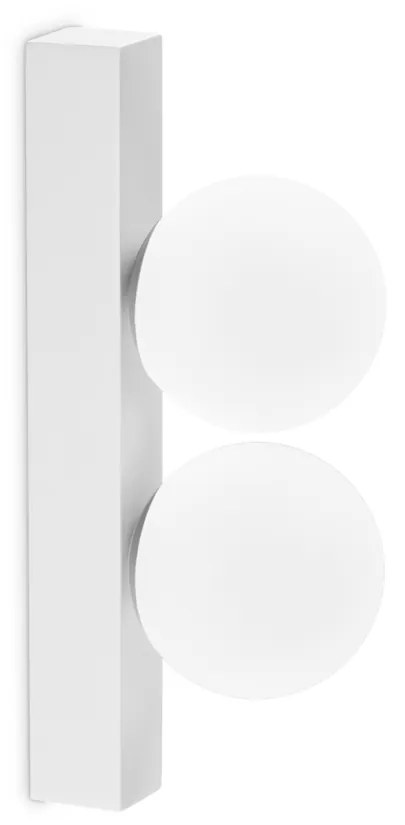 Applique Da Parete Contemporanea Ping Pong Metallo Bianco Led 6W 3000K Ip20