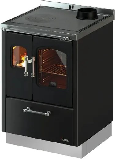 Cucina A Legna Con Forno Ventilato 6,5 kW Smart 60 Cadel Antracite