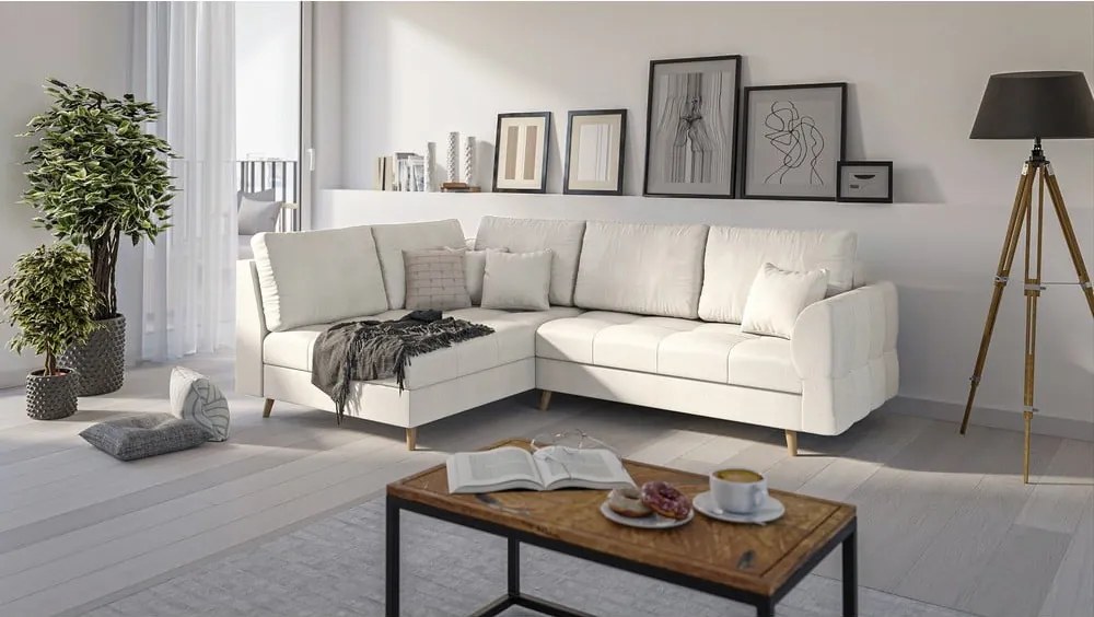 Divano angolare crema (angolo sinistro) Ariella - Ropez