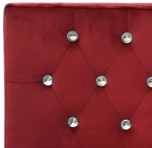 Panca 110 cm in Velluto Rosso Vino