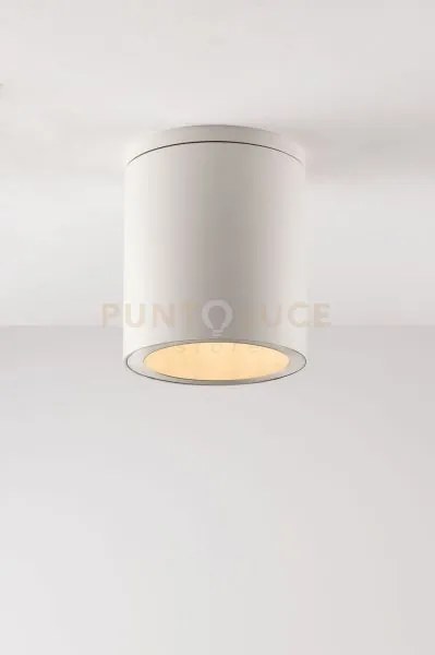 Plafoniera citizen bianca tonda 1 luce attacco e27 ip54 14,5x17cm