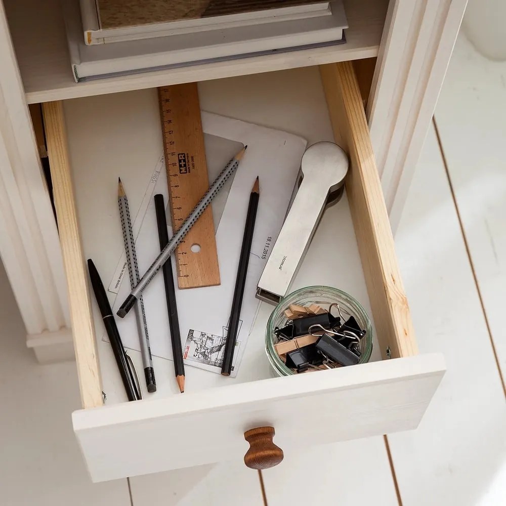 Scrivania con piano in legno di pino 50x140 cm Anita - Støraa