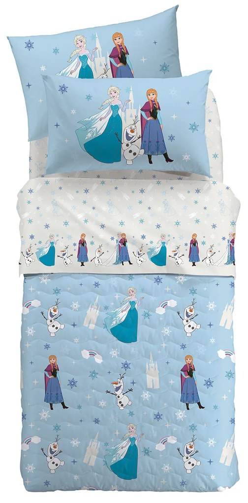 Copriletto Trapuntato Piazza e Mezza Frozen star Disney, in