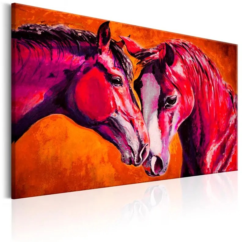 Quadro  Caress  Colore Arancione, Dimensioni e Misure 120x80