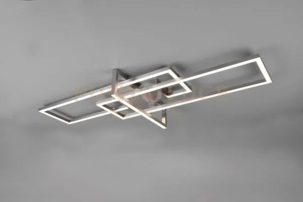 Salinas plafoniera led 34w 3900lm, 3000k triplo rettangolo acciaio ...