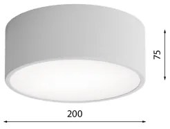 Plafoniera da bagno CLEO 1xE27/24W/230V diametro 20 cm grigio IP54