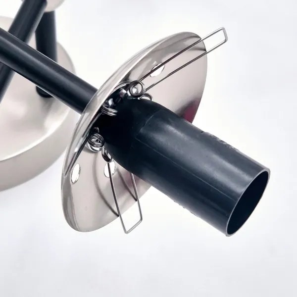 Lampadario a plafone MALENA 6xE14/5W/230V cromo opaco/fumé