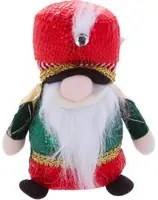 Gnomo Natale fermaporta 26 cm rosso verde