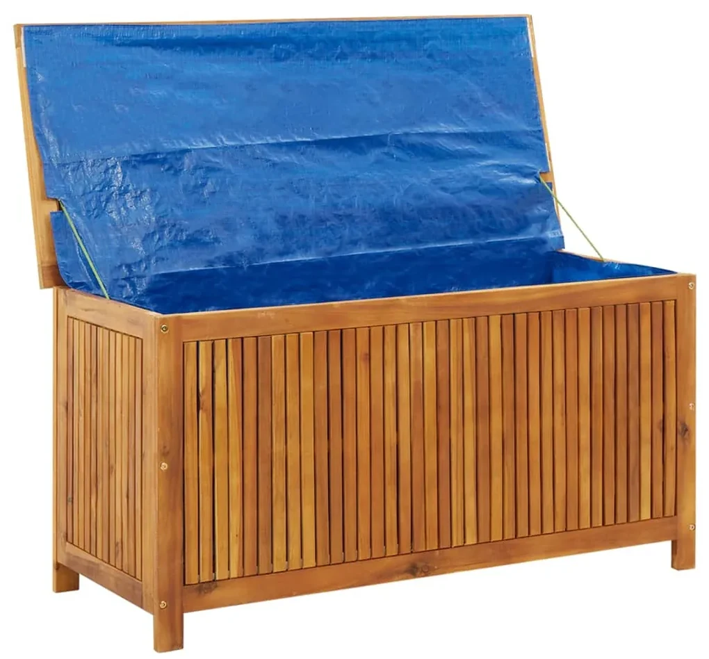Contenitore da giardino 113x50x58cm in legno massello di acacia