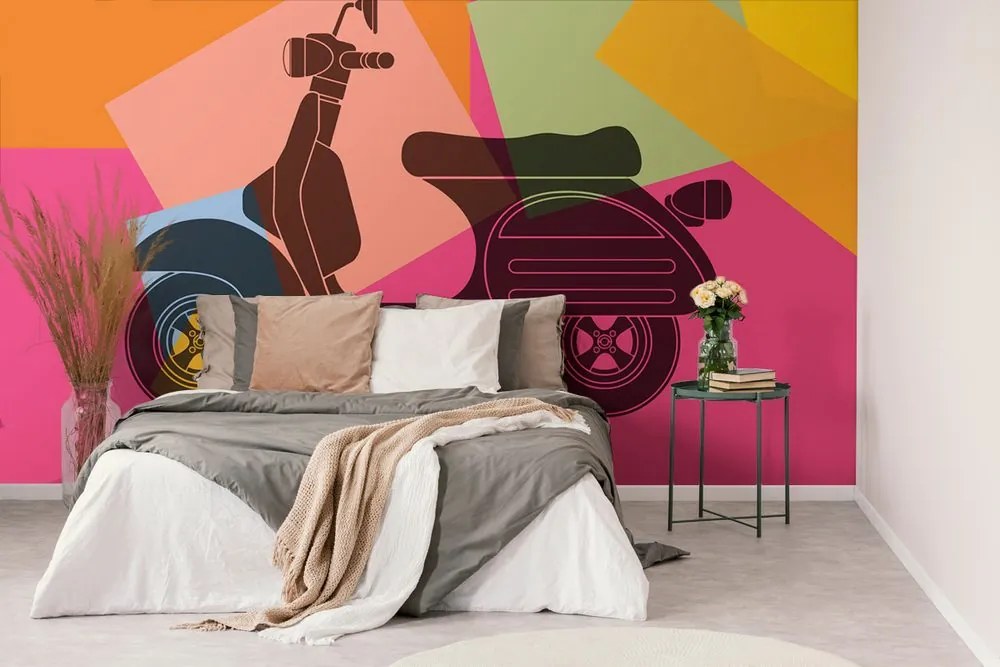 Carta da parati autoadesiva – Scooter pop art