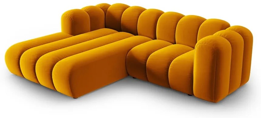 Divano angolare giallo ad angolo sinistro Lupine - Micadoni Home