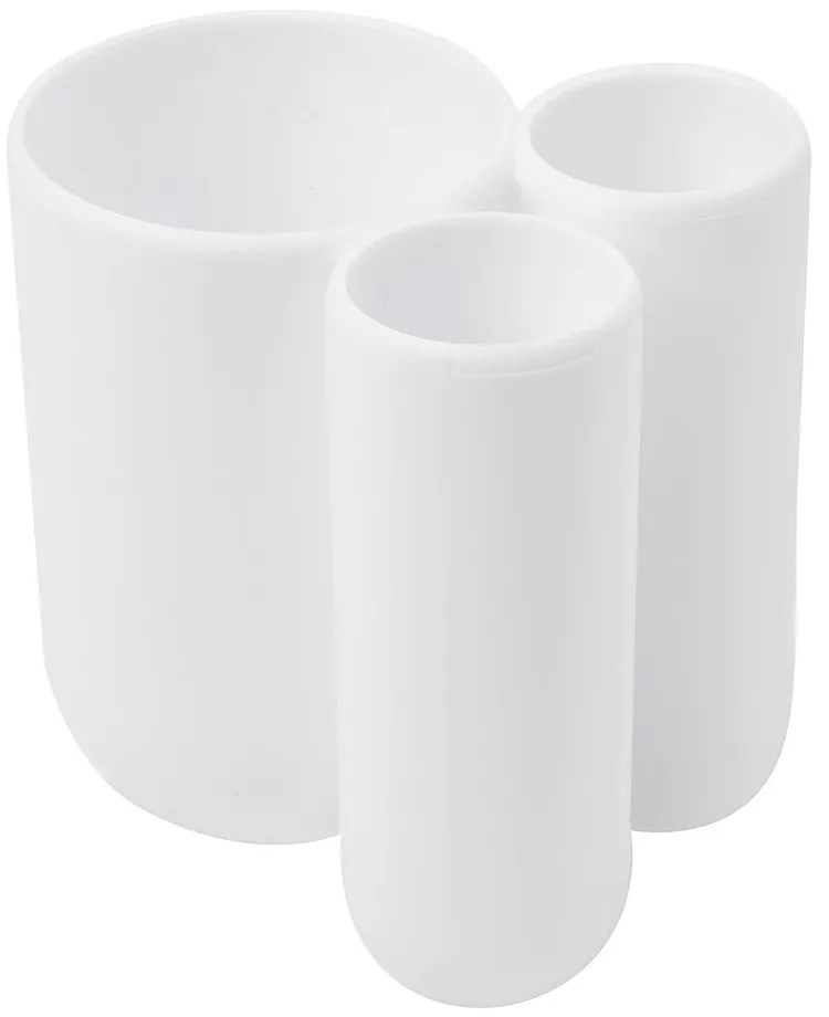 Bicchiere di plastica bianco per spazzolini da denti Touch - Umbra