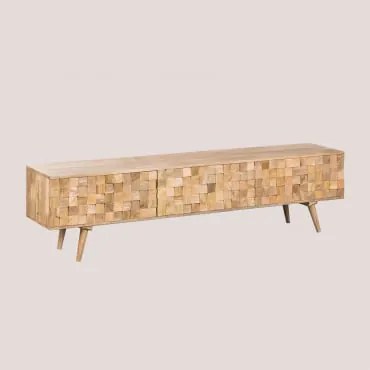 Mobile Tv 200x40 Cm In Legno Di Mango Jaralson Legno Di Mango - Sklum