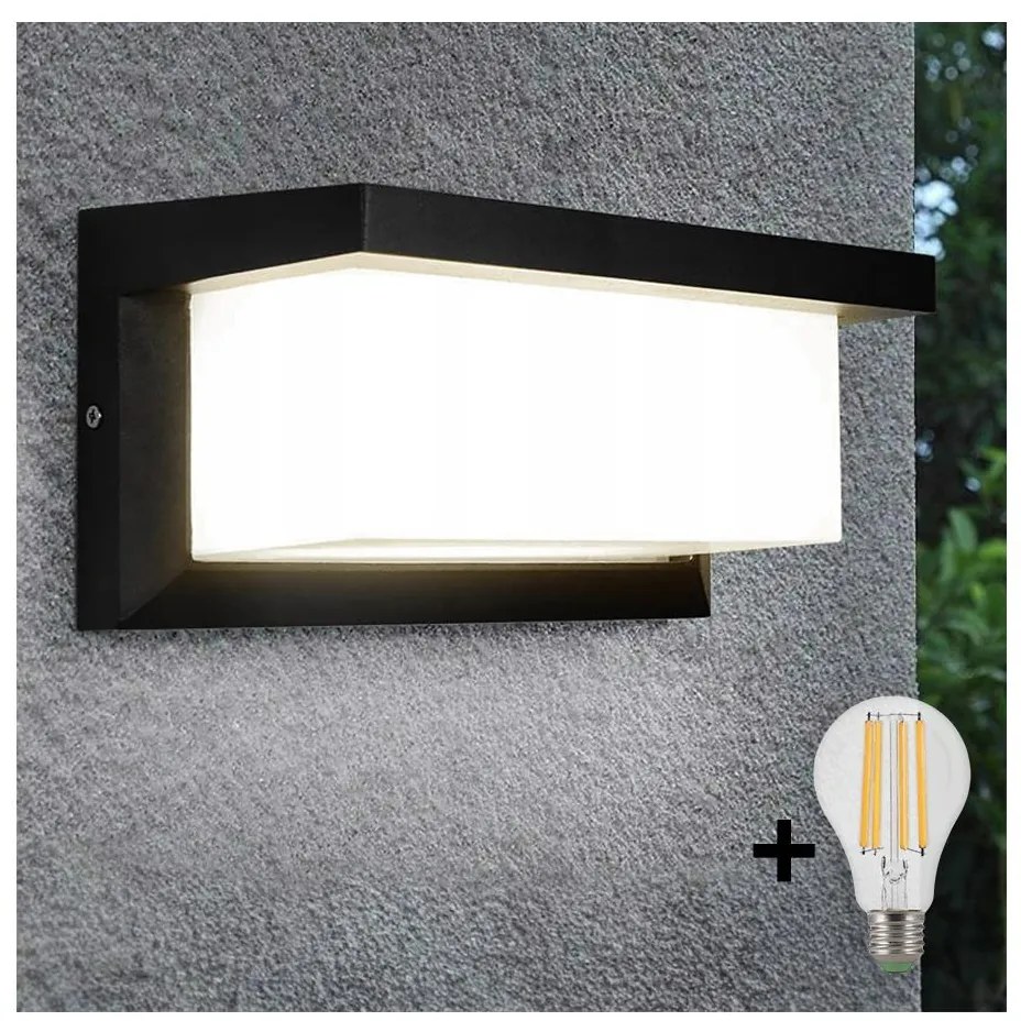Applique a LED da esterno NEELY 1xE27/9W/230V 3000K IP54 nero