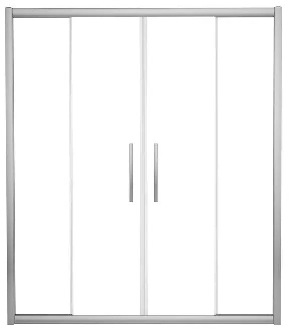 Porta doccia scorrevole Namara L 160 x H 195cm, Sp. 8 mm in vetro profilo cromo