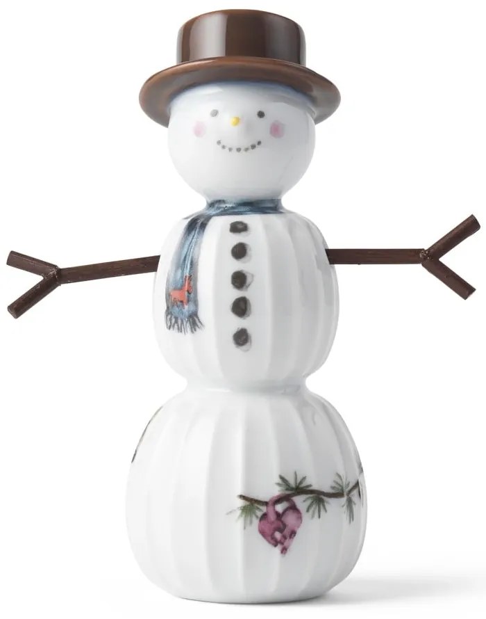Statuetta natalizia in porcellana (altezza totale 11,5 cm) Hammershøi Snowman – Kähler Design