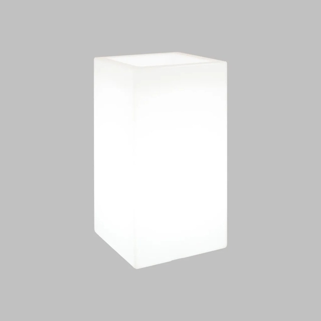 Vaso Illuminabile 40x40xH80cm E27 Colore Bianco