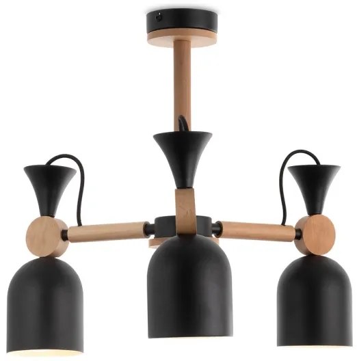 Lampadario a sospensione con supporto rigido MONTE 3xE27/60W/230V