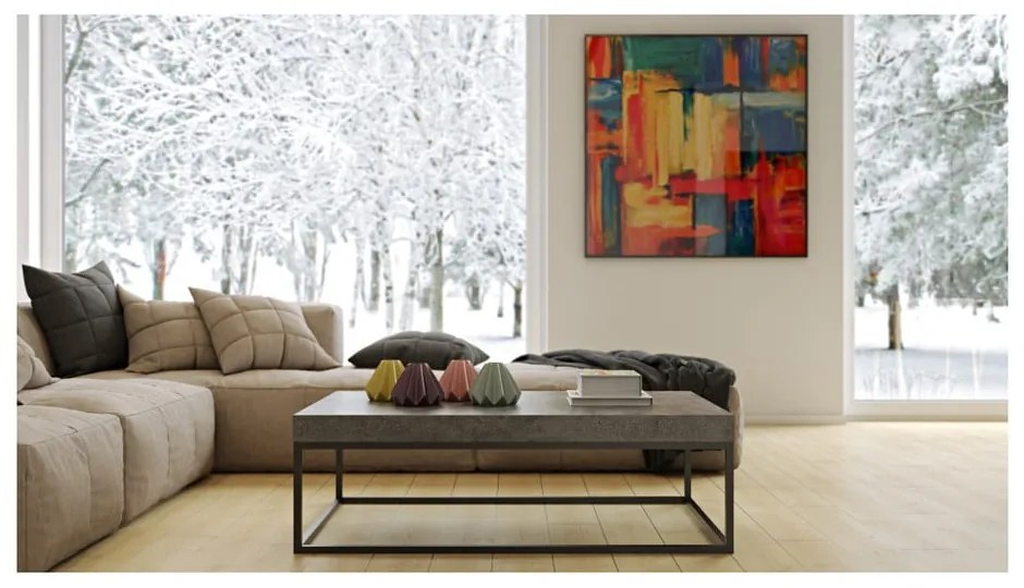 Tavolino in cemento Low Petra - TemaHome