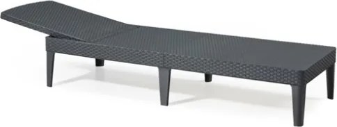 Lettino Prendisole In Resina Effetto Rattan Intrecciato Design Moderno Jaipur Allibert Graphite