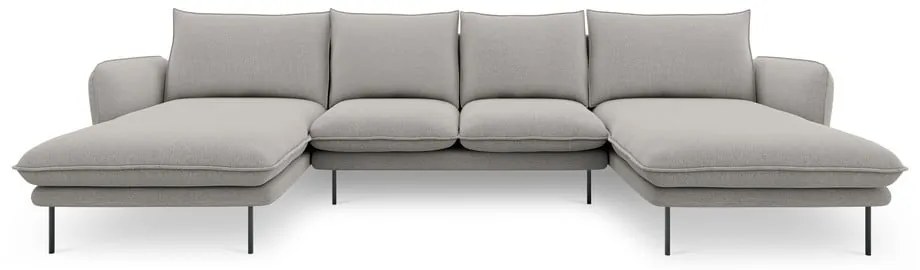 Divano a U grigio chiaro Vienna - Cosmopolitan Design