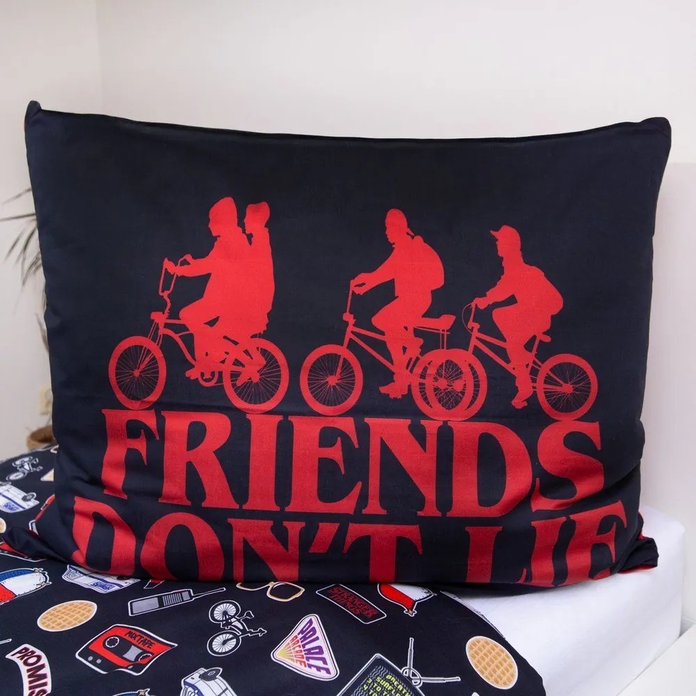 Set copripiumino e federa da bambini in cotone per letto singolo 140x200 cm Stranger Things "Upside Down" – Jerry Fabrics