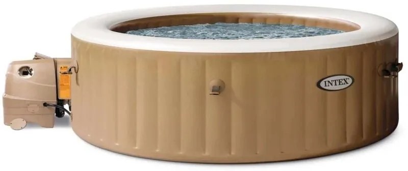 piscina idromassaggio gonfiabile intex "purespa bubble massage" marrone 8 persone 236x236x71 cm - cod. 28412np