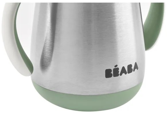 Beaba - Tazza termoisolante con cannuccia 250 ml verde