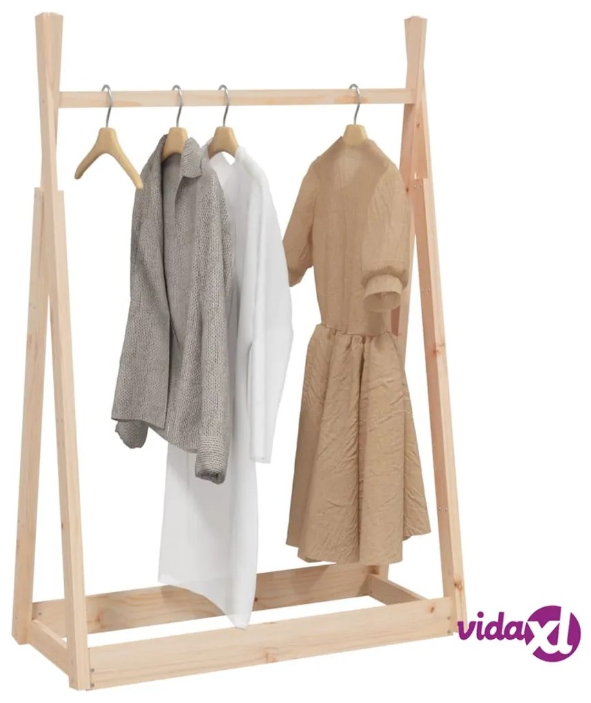 vidaXL Appendiabiti 100x45x150 cm in Legno Massello di Pino