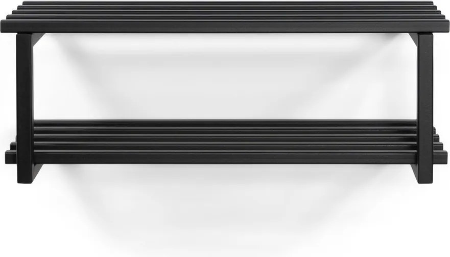 Scarpiera nera in metallo da parete 71x26x34 cm Marco – Spinder Design