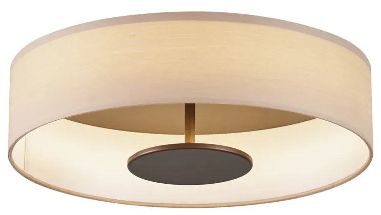 Plafoniera moderna bianca con interno bronzo con LED dimmerabile a 3 livelli - Bredow