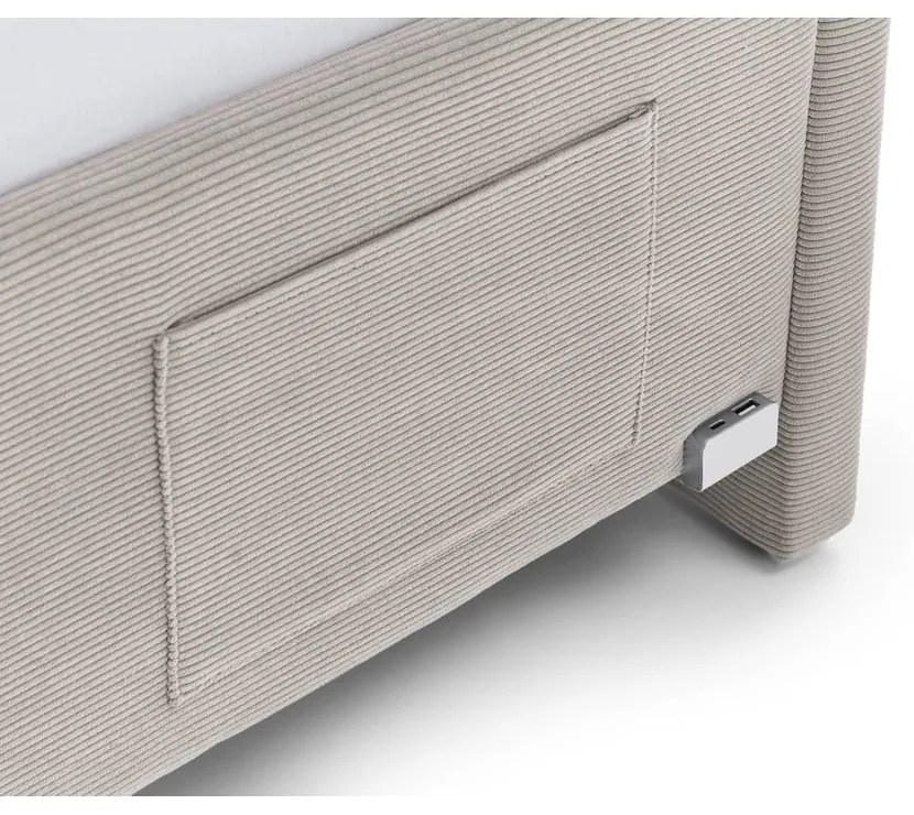 Letto da bambini con sponde beige imbottito rete non inclusa 140x200 cm Cool – Meise Möbel