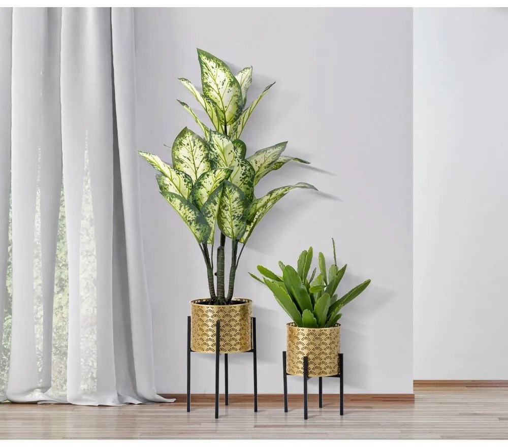 Set di 2 portavasi in oro, altezza 38 cm Glissy - Mauro Ferretti