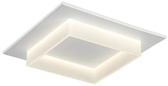 Plafoniera LED ACRYL bianco IP20 cct da bianco caldo al bianco neutro, 3800 lumen
