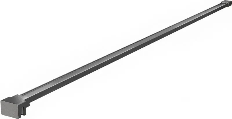 Mexen supporto dritto per parete doccia 6-8 mm, gun gray spazzolato - 800-01-66